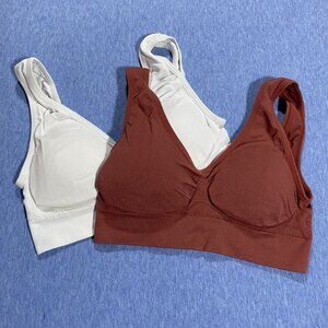 2-Pack Seamless Sports Bras Small